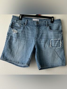 LOFT Distressed Denim Shorts Light Wash Size:28/6